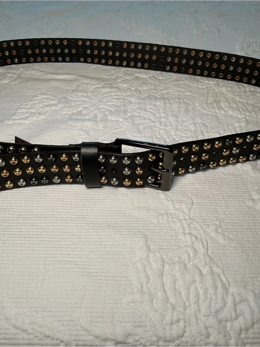 CAbi Black Belt with Gold and Silver Studs